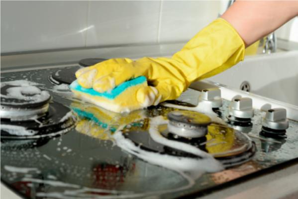 esponja a limpar fogão